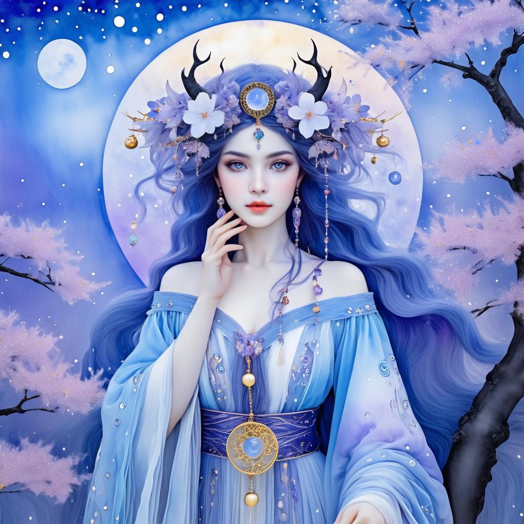 Luna the Sorceress in Mystic Blossoms