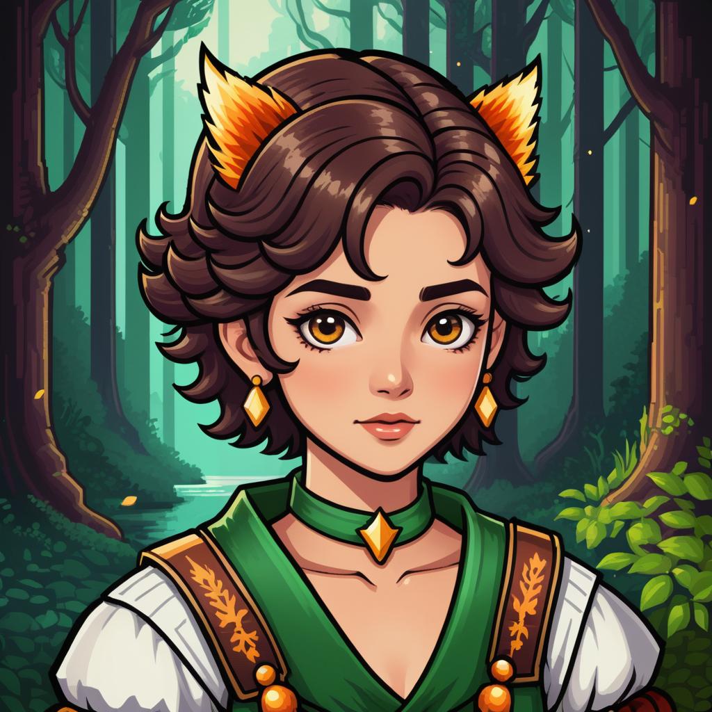 High Fantasy NPC Portrait - Forest Thief