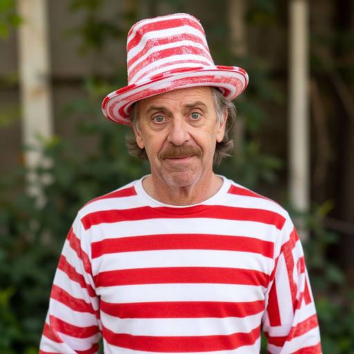 Uncle Fester Red and White Costume