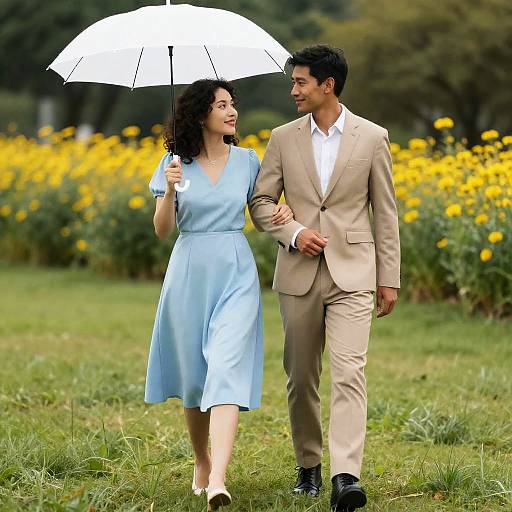 Couple Embracing in Nature's Embrace