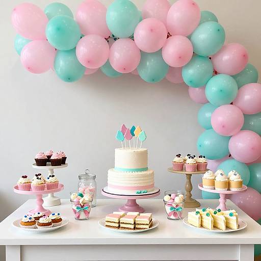 Vibrant Balloon Arch Dessert Table