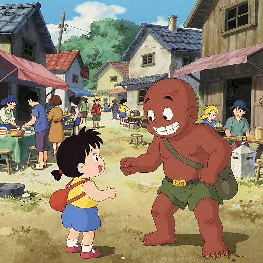 Anime Village Marketplace Interaction