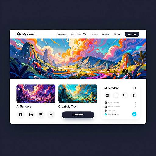 Futuristic AI Art Generator Interface