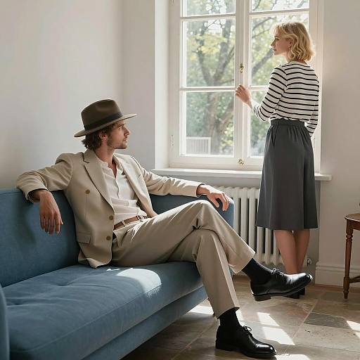 Casual Elegance in Sunlit Room