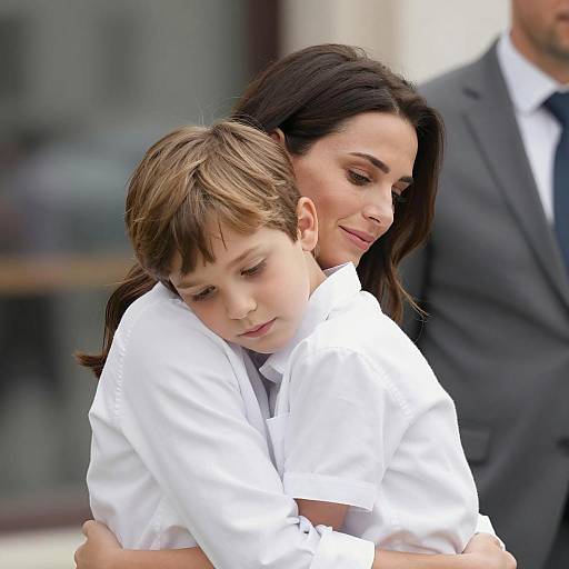 Tender Moment Between a Mother and Son