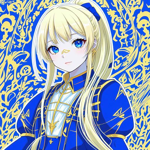 Illustration of Arnval, busou shinki in the style of Nagare