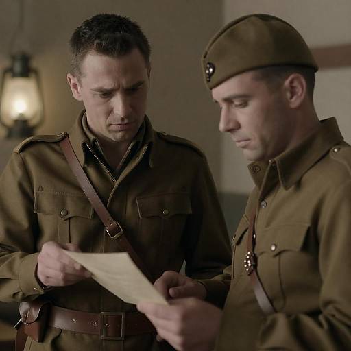 WWII Soldiers Reading a Letter