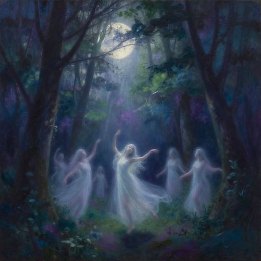 Ethereal Moonlit Forest Spirits