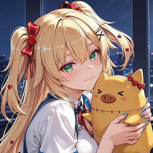 Illustration of Haaton (akai haato), hololive in the style of Nam (valckiry)