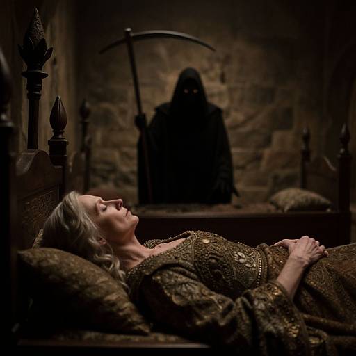 Cinematic Dark Horror Medieval Scene