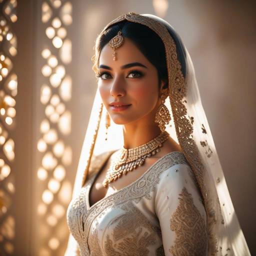 Smiling Bride in Traditional Jewelry