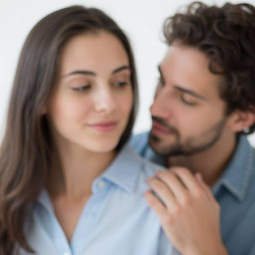 Intimate Blurry Close-Up of Couple