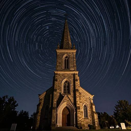 Ravenswood Church Under Star Trails