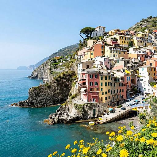 Pastel Coastal Village in Portofino