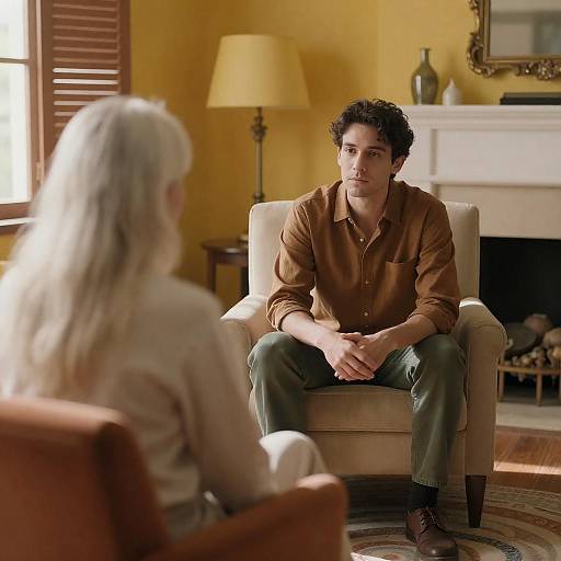 Cozy Living Room Conversation Scene