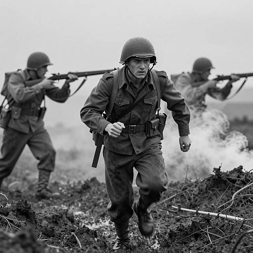 Intense WWI Soldier in Action