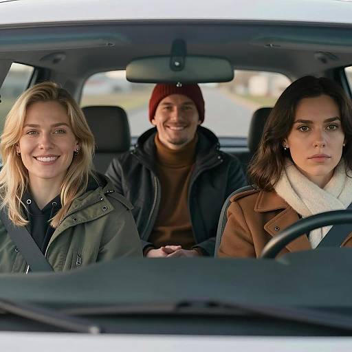 Joyful Road Trip with Three Friends