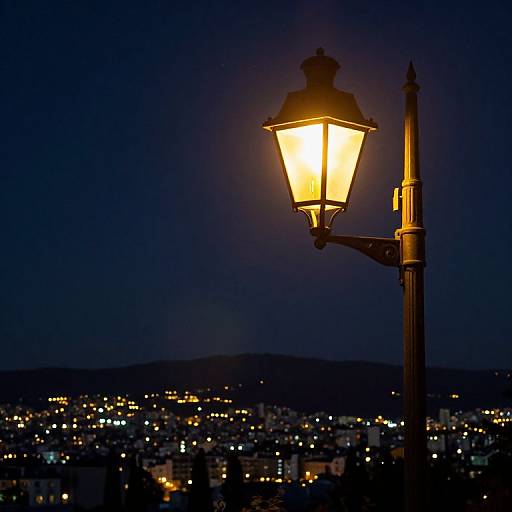 Vintage Streetlamp under Starry Sky