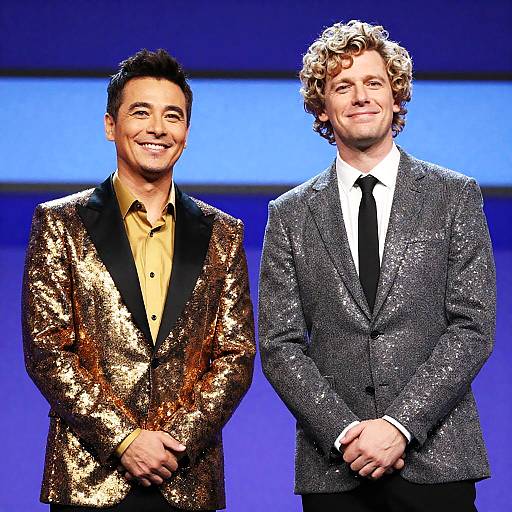 Dynamic Duo on Stage Photograph