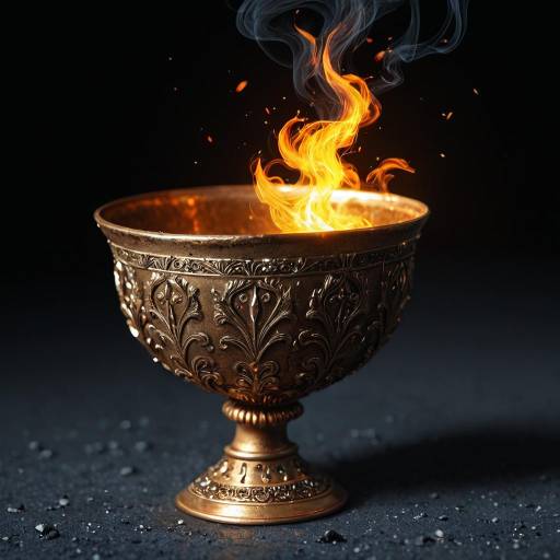 Intricate Still Life with Chalice and Fire