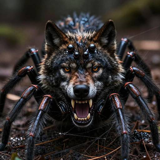 Spider-Wolf Hybrid Close-Up