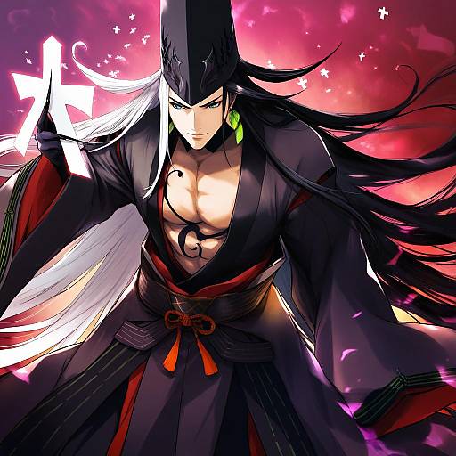 Illustration of Ashiya douman (third ascension) (fate), fate/grand order in the style of Enami katsumi