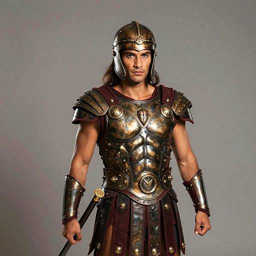 Bronze and Maroon Gladiator Beauty