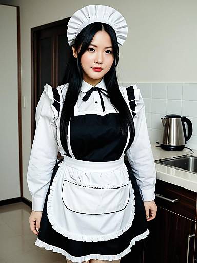 Realistic Plus Size Maid Outfit Concept