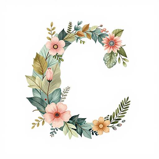 Floral Typography with Style Clothing