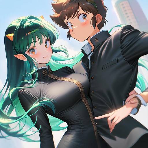 Illustration of Moroboshi ataru, urusei yatsura in the style of Love cacao