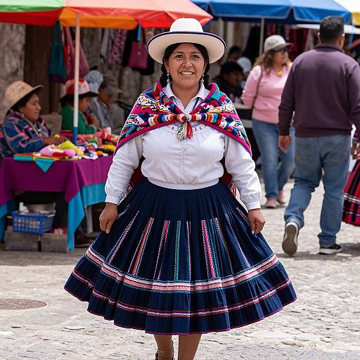 Bolivian Cholita Woman in Market