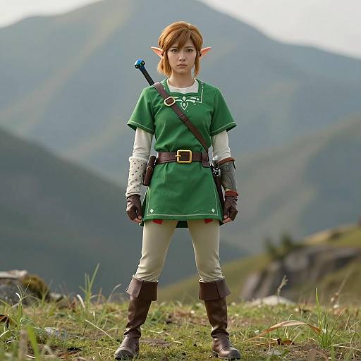 Realistic Zelda Costume in Fantasy Setting