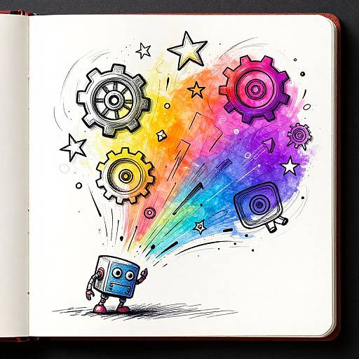 Surreal Floating Doodles Concept Art