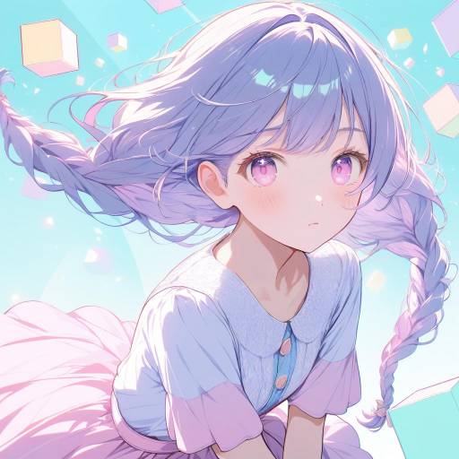 Dreamy Anime Portrait of Youth