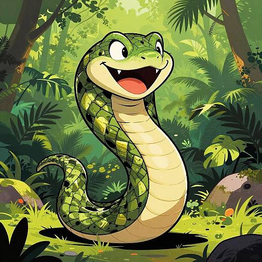 Bold Comic Cobra Smiley