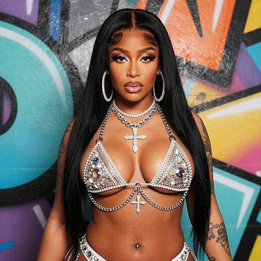 Nicki Minaj Edgy Glamorous Portrait