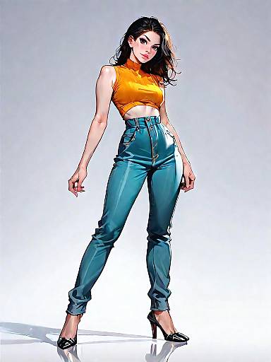 Realistic Full-Body Shot of Woman