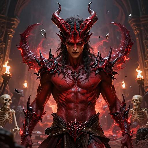 Handsome Male Demon with Dark Magic