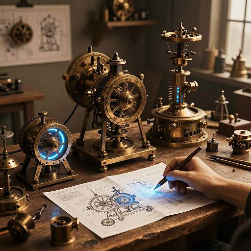 Steampunk Workshop Art Concept