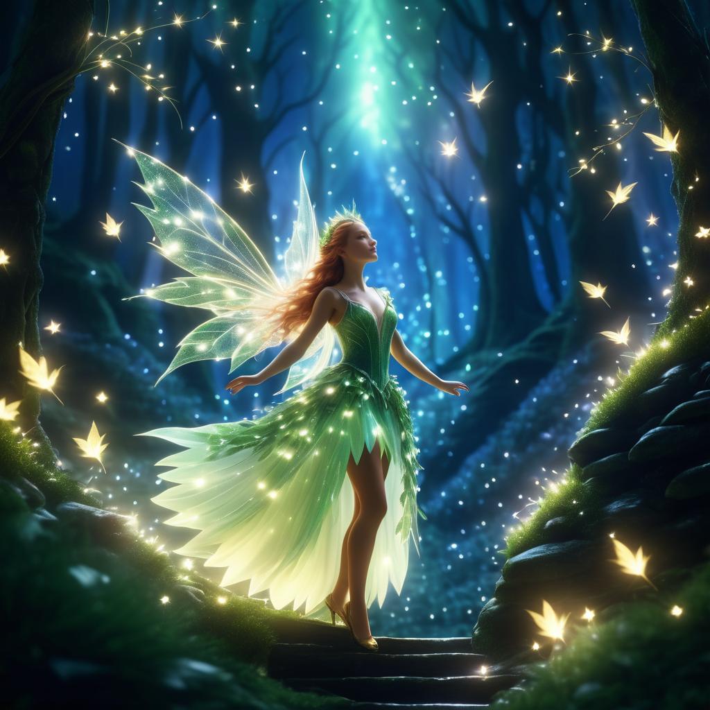 Enchanted Fairy in Magical Mountain Pass