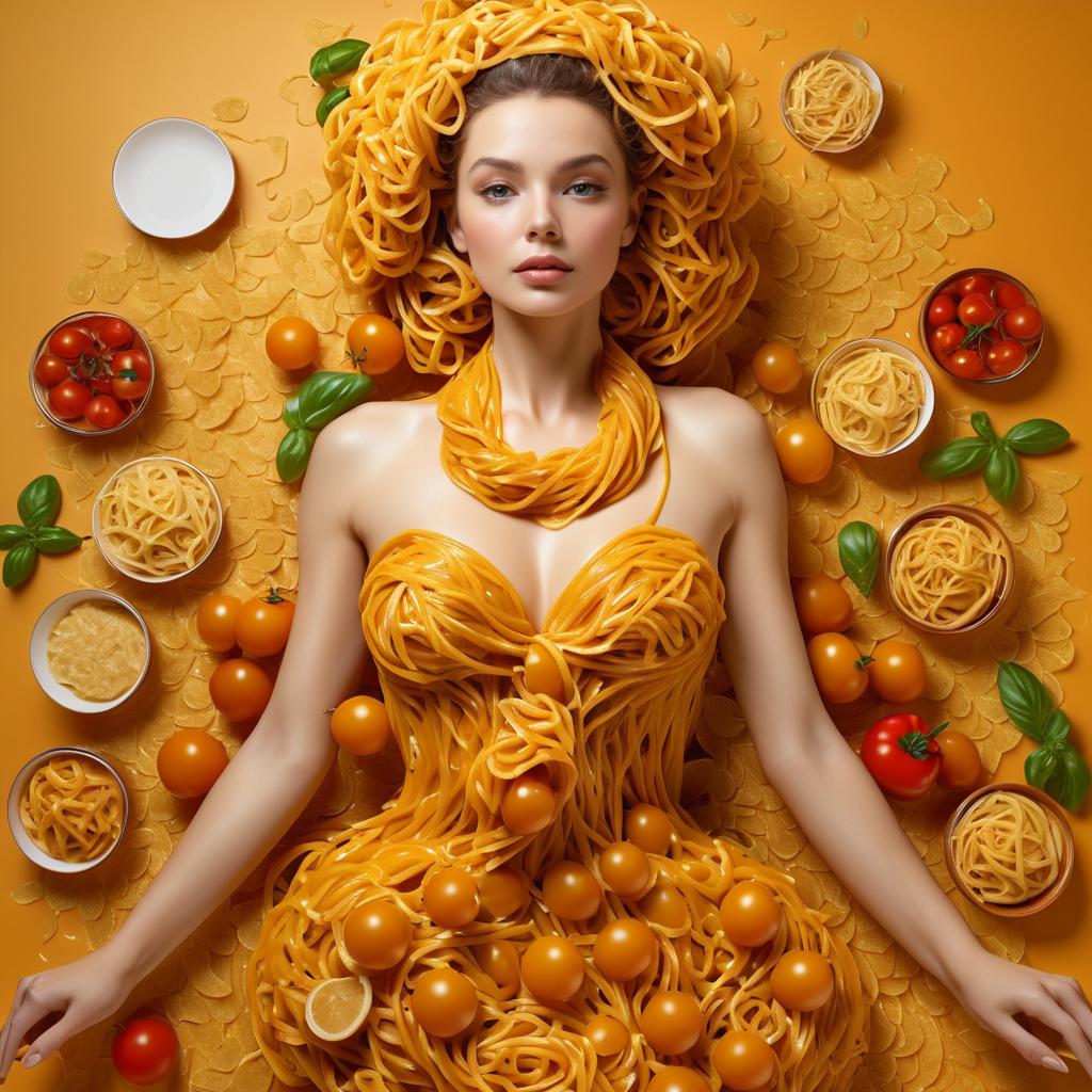 Fashion Meets Food: Artistic Body Coverage