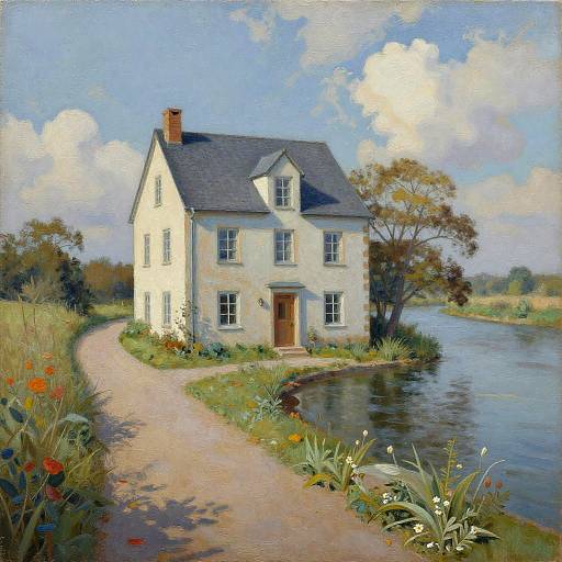 Surreal Riverwalk House Painting