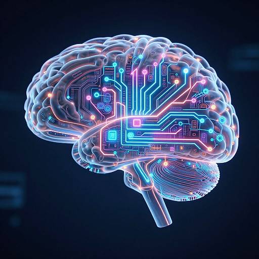 Neon Cyphered Brain Circuit