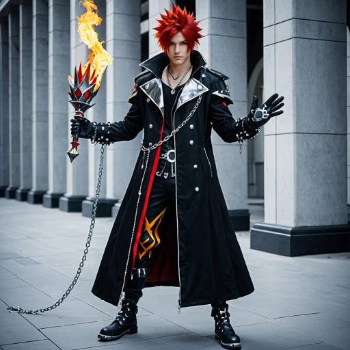 Axel Kingdom Hearts Cosplay Full Body Shot