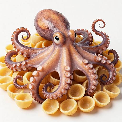 Orecchiette Octopus Hyperreal Pasta Sculpture