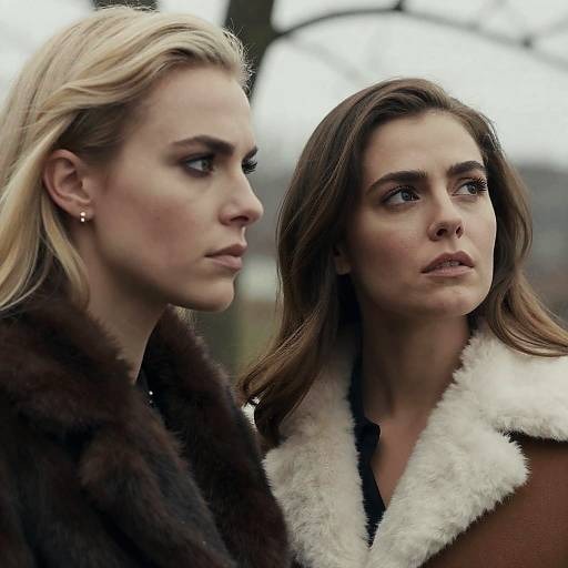 Close-Up Portrait of Two Women