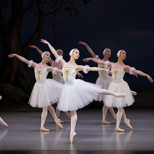 Elegant Ballerinas Performing Giselle