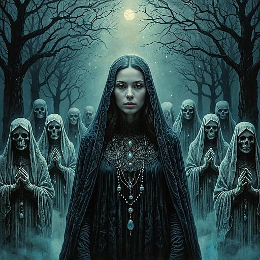 Elusive Dark Maiden with Spirits