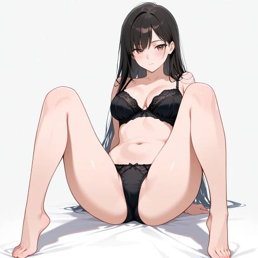 Elegant Solo Girl in Underwear Pose