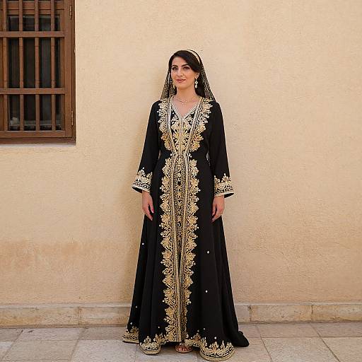 Traditional Tunisian Wedding Dress Portrait